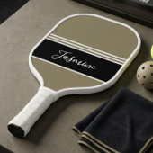 Persoonlijke Khaki Aardse Neutrale Aangepaste Naam Pickleball Paddle