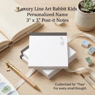 Persoonlijke kids 3x3 | Minimalistische lijnkunst Post-it® Notes