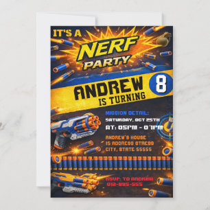 Persoonlijke Kids Nerf Pijl JONGEN Verjaardagsuitn Kaart