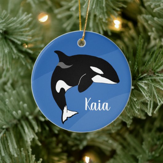 Persoonlijke killer Whale Orca Keramisch Ornament (Boom)