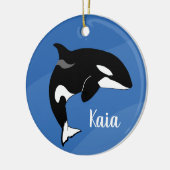 Persoonlijke killer Whale Orca Keramisch Ornament (Links)