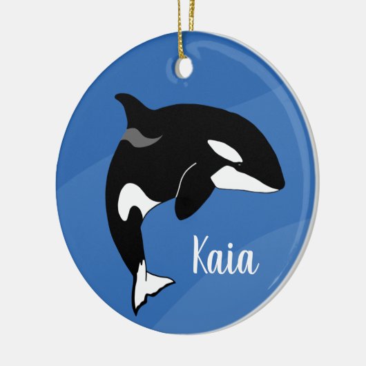 Persoonlijke killer Whale Orca Keramisch Ornament (Links)