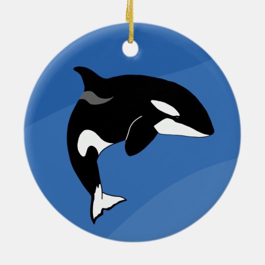 Persoonlijke killer Whale Orca Keramisch Ornament (Achterkant)
