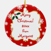 Persoonlijke Kimono Girl-Cartoon Keramisch Ornament (Achterkant)