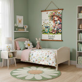 Persoonlijke 'Kind van God' madeliefje meisje Hangend Wandkleed