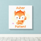 Persoonlijke Kinder Affirmatie Deco | Bruikolere S Canvas Afdruk (Insitu (Houten vloer))