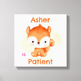 Persoonlijke Kinder Affirmatie Deco |Bruine Eekhoo Canvas Afdruk