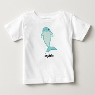 Persoonlijke Kinder dolfijnenmeisjes Baby T-Shirt