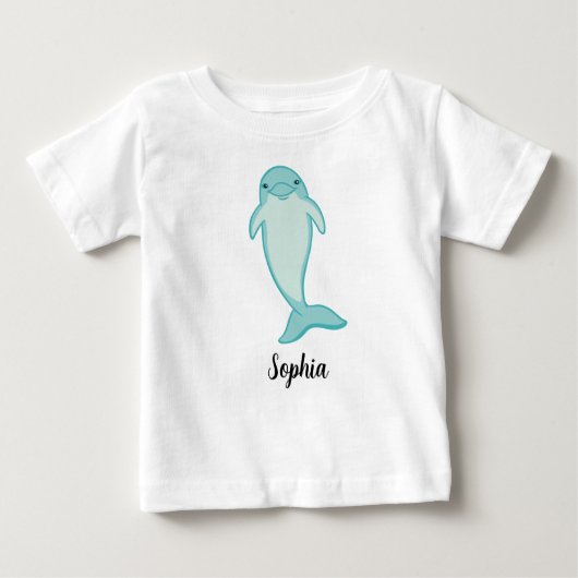 Persoonlijke Kinder dolfijnenmeisjes Baby T-Shirt (Voorkant)