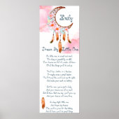 Persoonlijke kinder droomcatcher gedicht poster (Voorkant)