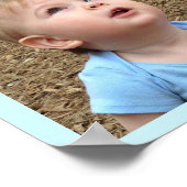 Persoonlijke Kinder fotograaf Blauwe verjaardag Poster (Hoek)