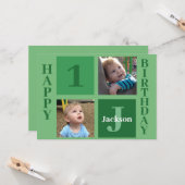 Persoonlijke Kinder fotografie Fijne verjaardag Kaart (Voorkant / Achterkant in situ)