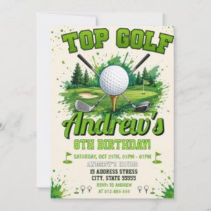 Persoonlijke kinder golf verjaardag kaart