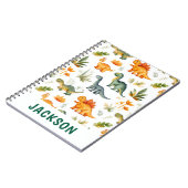 Persoonlijke kinder knuffel dinosaurus  notitieboek (Linkerzijde)