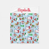 Persoonlijke Kinder naam Kerstmis Fleece Deken (Voorkant)