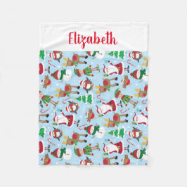 Persoonlijke Kinder naam Kerstmis Fleece Deken