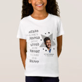 Persoonlijke Kinder Star Photo Memorial T-Shirt (Voorkant)