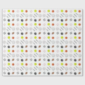 Persoonlijke kinder verjaardag multi sport cadeaupapier (Vlak)