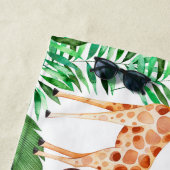 Persoonlijke kinder waterverf safari dier cute strandlaken (In situ)