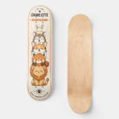 Persoonlijke Kinderanime Moppige Dieren Skateboard (Voorkant)