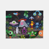 Persoonlijke kinderastronaut & raketten fleece deken (Voorkant (Horizontaal))