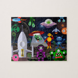 Persoonlijke kinderastronaut & raketten legpuzzel