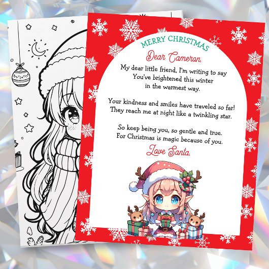 Persoonlijke kinderbrief van de Kerstman