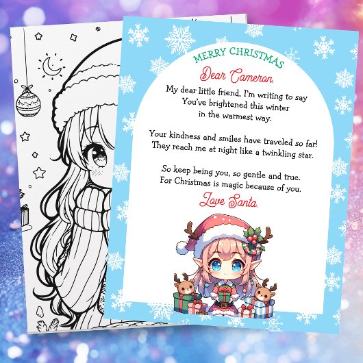 Persoonlijke kinderbrief van de Kerstman