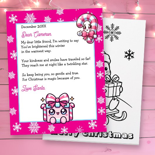 Persoonlijke kinderbrief van de Kerstman