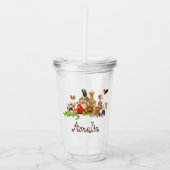 Persoonlijke kinderdieren acryl drinkbeker (Voorkant)
