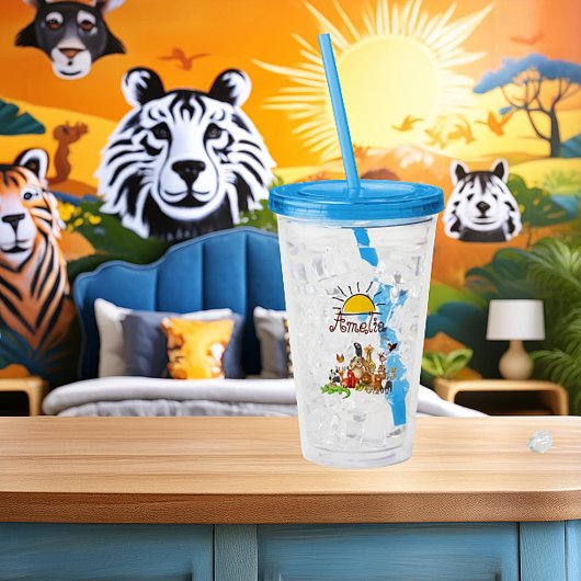 Persoonlijke kinderdieren    acryl drinkbeker