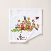 Persoonlijke kinderdieren  bad handdoek (Wasdoekje)