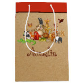 Persoonlijke kinderdieren middelgrote cadeautas (Voorkant)