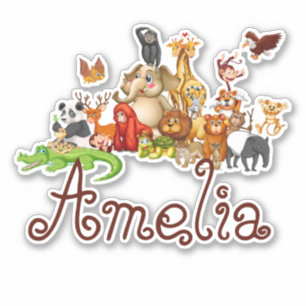 Persoonlijke kinderdieren sticker