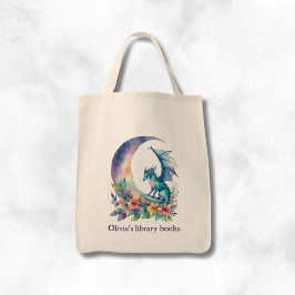 Persoonlijke kinderdrakenbibliotheekboek tote bag