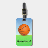 Persoonlijke Kinderen Basketball Sunny Day Bagagelabel (Voorkant verticaal)