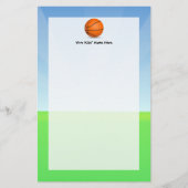 Persoonlijke Kinderen Basketball Sunny Day Briefpapier (Voorkant)
