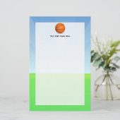 Persoonlijke Kinderen Basketball Sunny Day Briefpapier (Staand voorkant)