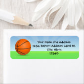 Persoonlijke Kinderen Basketball Sunny Day Etiket (Insitu)