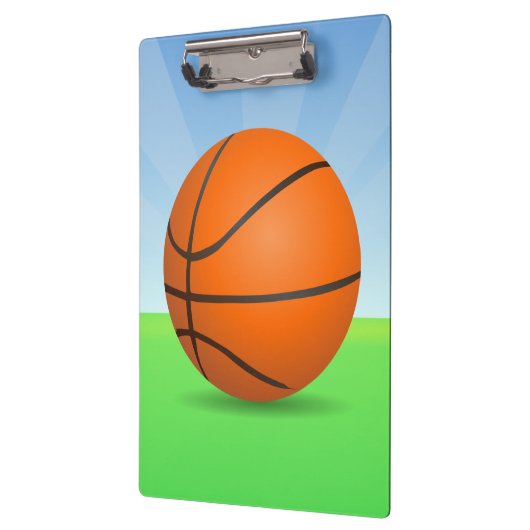 Persoonlijke Kinderen Basketball Sunny Day Klembord (Links)