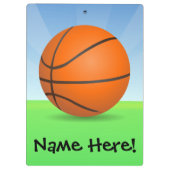 Persoonlijke Kinderen Basketball Sunny Day Klembord (Achterkant)