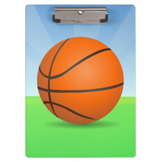 Persoonlijke Kinderen Basketball Sunny Day Klembord (Voorkant)