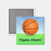 Persoonlijke Kinderen Basketball Sunny Day Magneet (Voorkant / Achterkant)