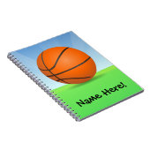 Persoonlijke Kinderen Basketball Sunny Day Notitieboek (Rechterzijde)