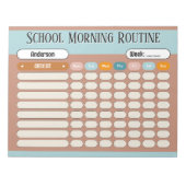 Persoonlijke Kinderen Dagelijkse Routine Checklist Notitieblok (Voorkant)