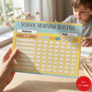 Persoonlijke Kinderen Dagelijkse Routine Checklist Notitieblok