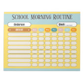 Persoonlijke Kinderen Dagelijkse Routine Checklist Notitieblok (Voorkant)