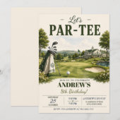 Persoonlijke Kinderen Golf Verjaardag Kaart (Voorkant / Achterkant)