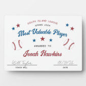 Persoonlijke Kinderen Honkbal Team Trofee Fotoplaat (voorkant)