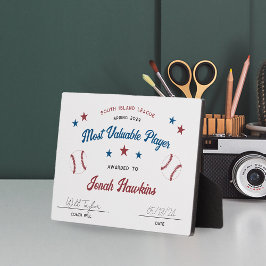 Persoonlijke Kinderen Honkbal Team Trofee Fotoplaat